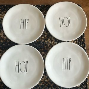 New without tags - four Rae Dunn small hip hop spring / Easter  plates